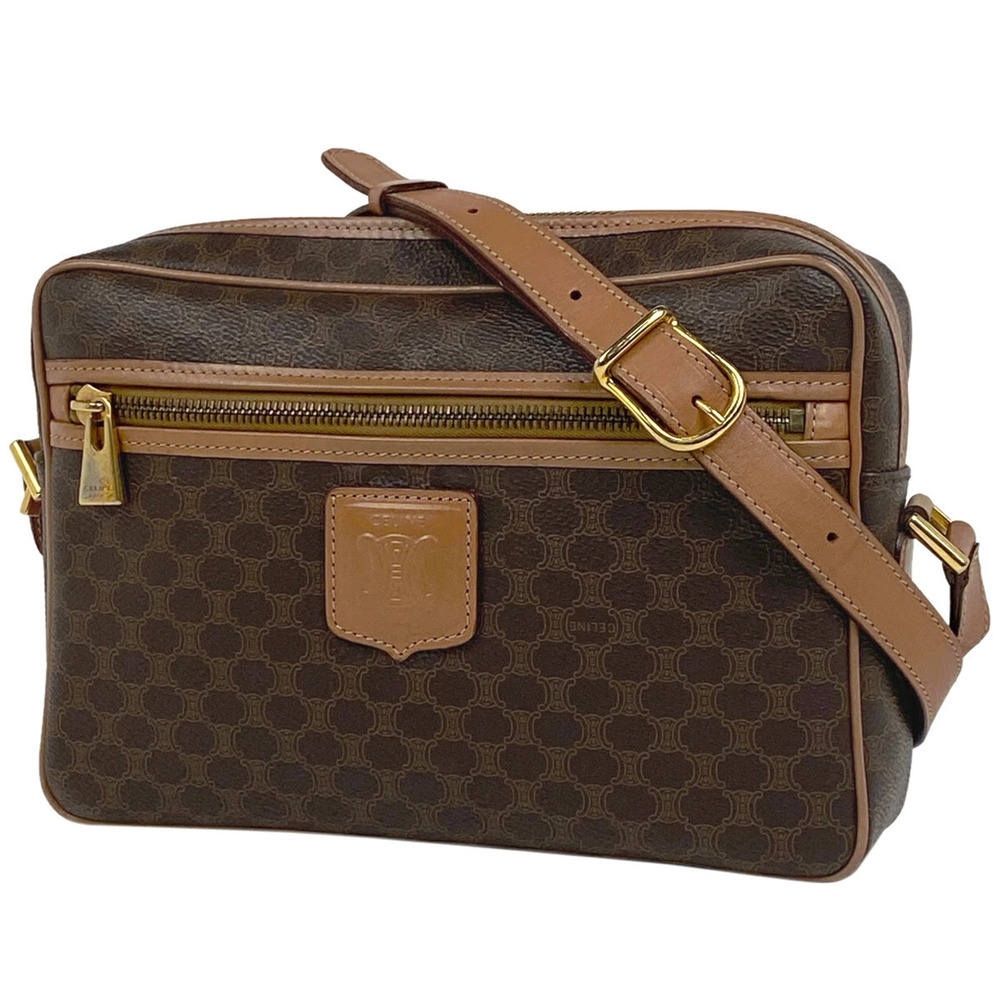 Celine Macadam shoulder bag cross Body Bum Crossbody Belt canvas brown